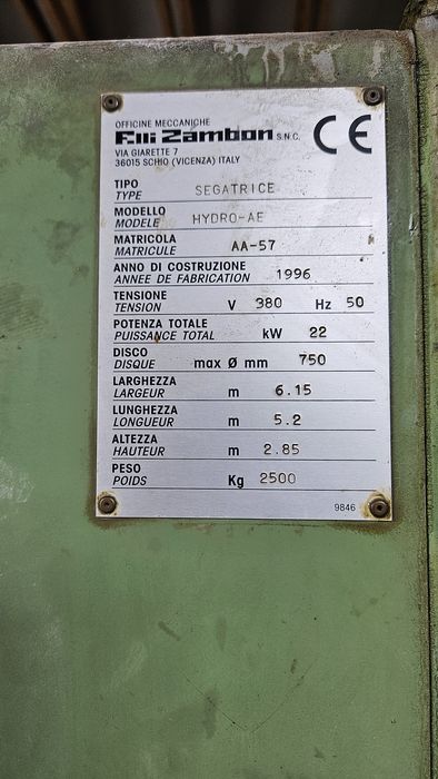 Vand masina de taiat granit si marmura Zambon Hidro - AE
