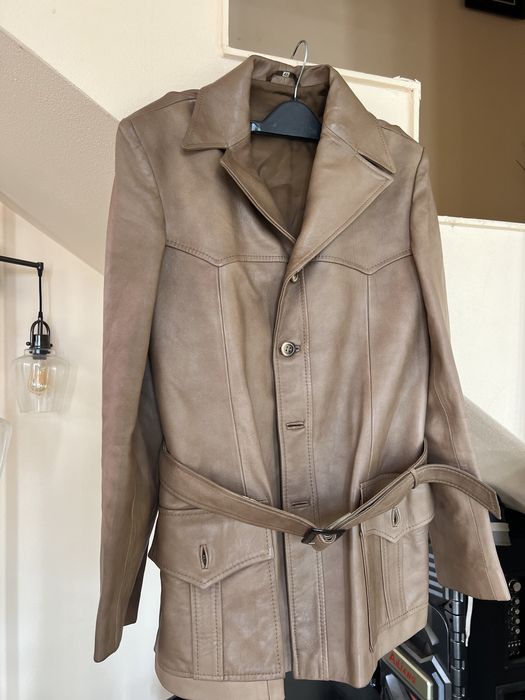 Jacheta tip sacou din piele naturală