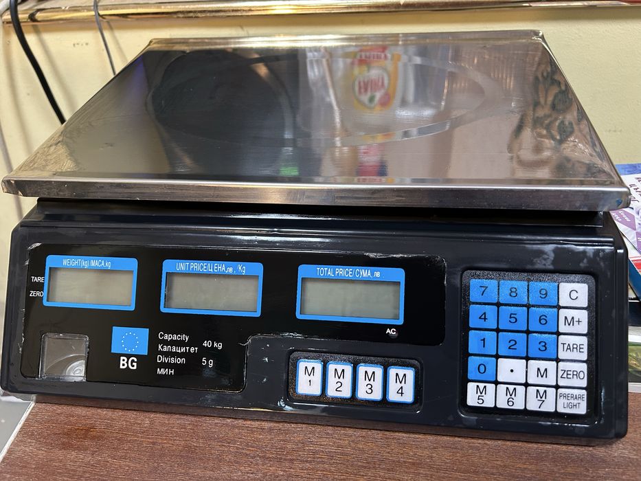 Електронен кантар. Електронна везна до 40 кг с плот от инокс