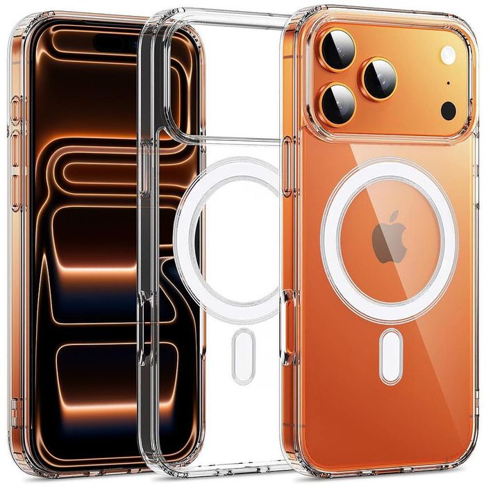 Прозрачен magsafe кейс за apple iphone 17 pro