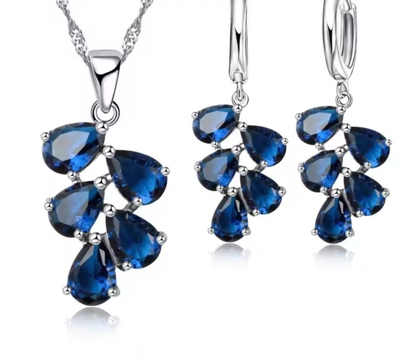 Set de bijuterii S925 cu cristale multicolore