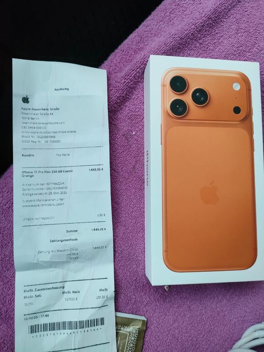 iPhone 17 Pro Max Orange 256 GB NOU
