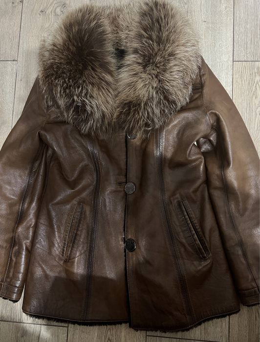 Новая турецкая Дубленка натуральная кожа и мех