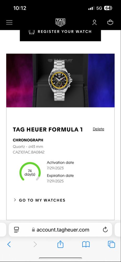 Tag Hauer Chronograph Formula 1 CAZ101AC.BA0842