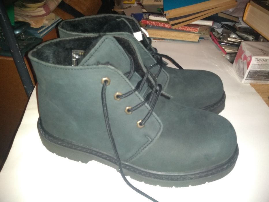 НОВИ спортни боти NEW LANDER естествена кожа топла подплата н.44.5 -45