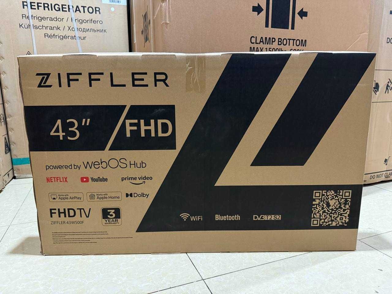 Телевизор ZIFFLER 55/65/75/86/100 4K SMART webOS Mini LED QLED OLED