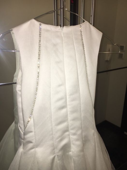 Уникална Бяла рокля за шаферки(1 път обличана)