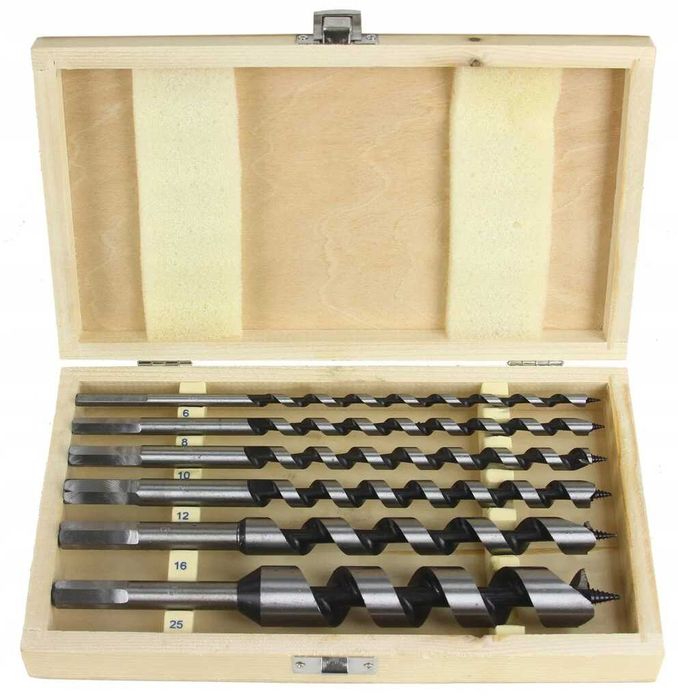 Set 6 burghie lemn 6-25mm lungi 230mm (M22350)