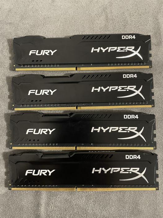 Kit RAM Kingston HyperX Fury 16GB (4x4GB) DDR4 2400MHz CL15