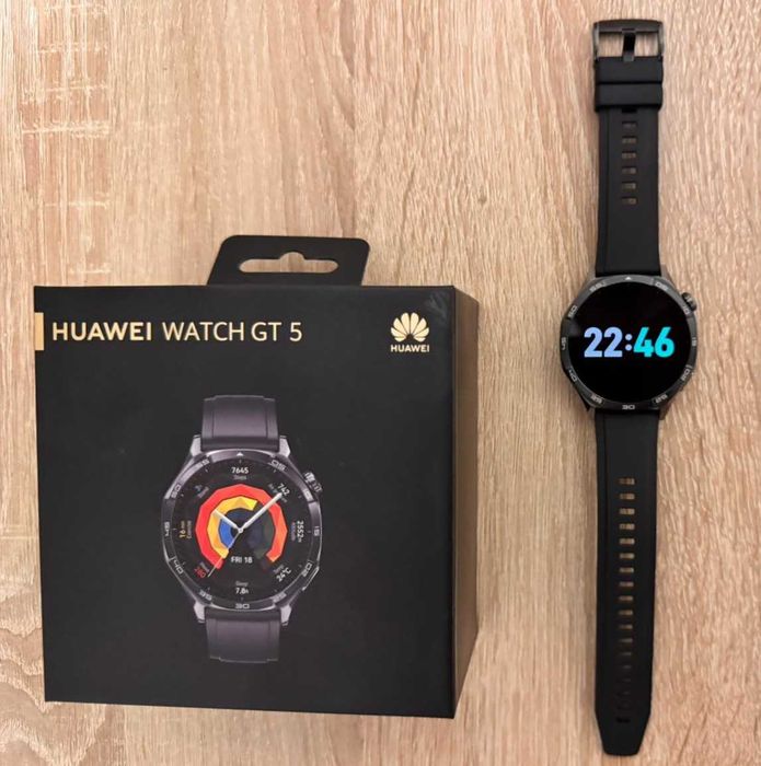 Huawei Watch GT 5 (46mm) – ca nou, apeluri Bluetooth, garanție 10/2027