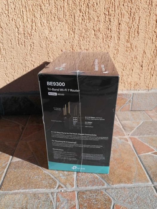 Router Wi-Fi 7 TP-Link Archer BE550 Tri-Band BE9300 nou, sigilat