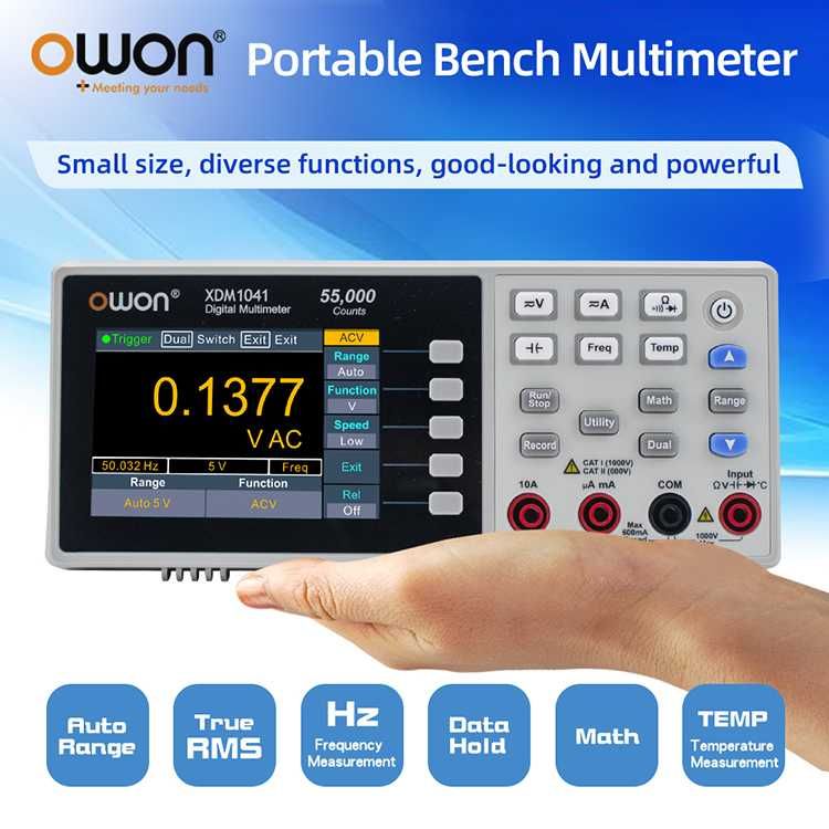 Multimetru laborator OWON XDM1041 True RMS 55000 counts