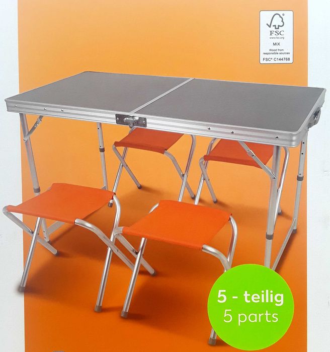 Set MASA cu 4 scaune pliabile pentru camping, picnic NOU - 195 Lei