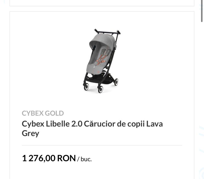 Cybex Libelle 2.0 Cărucior de copii Lava Grey - Nou