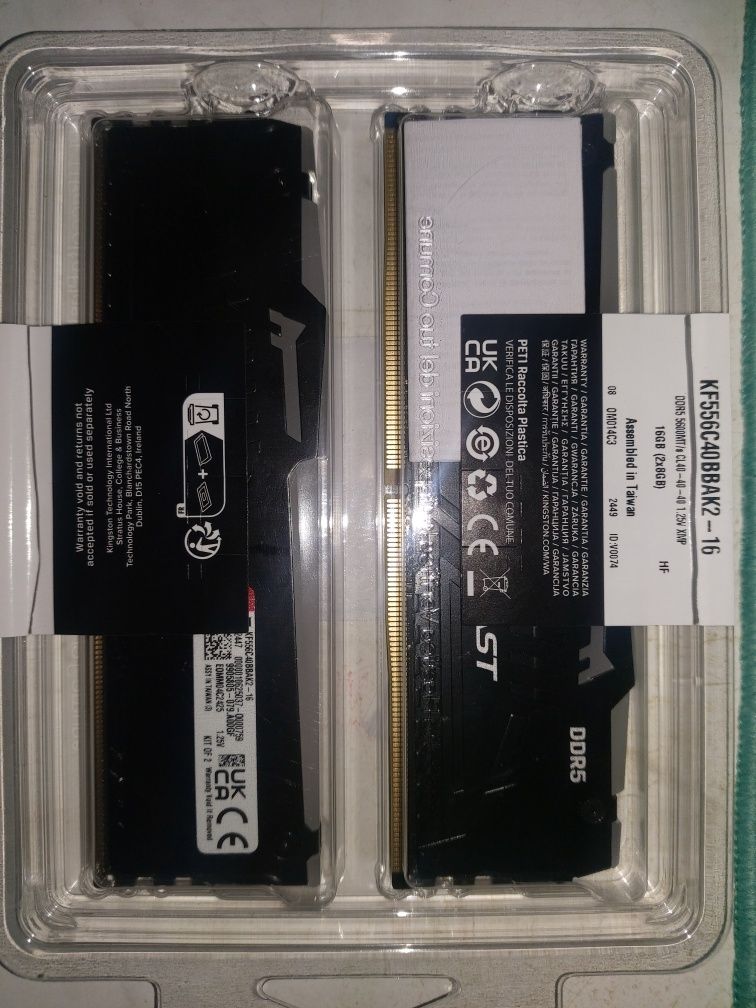 Kingston Fury Оперативная память Beast RGB DDR5 5600 Мгц 2x8 ГБ
