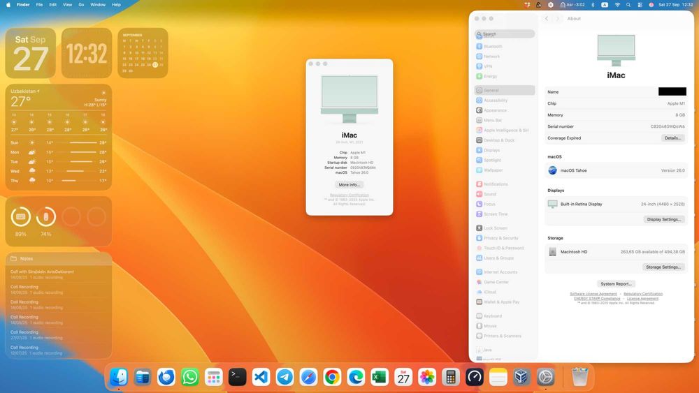 iMac 24inch 8/512GB + Ethernet+Keyboard with Touch ID