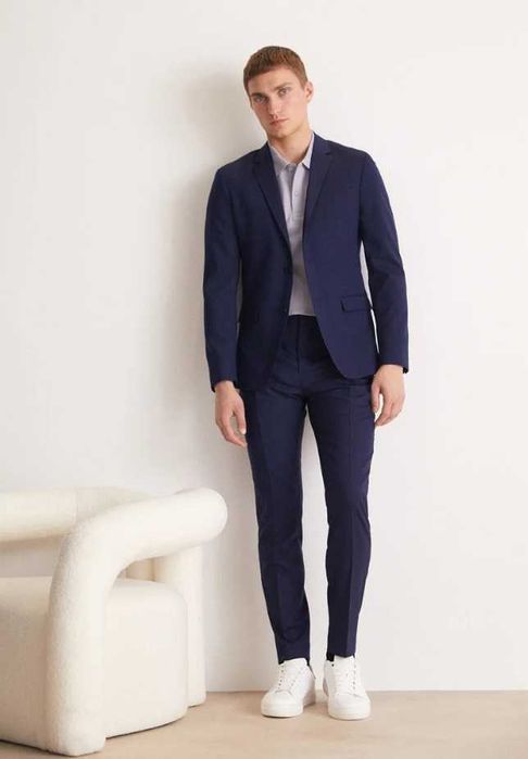 Sacou blazer slim 50 L premium Cinque NOU lana respirabila super 100's