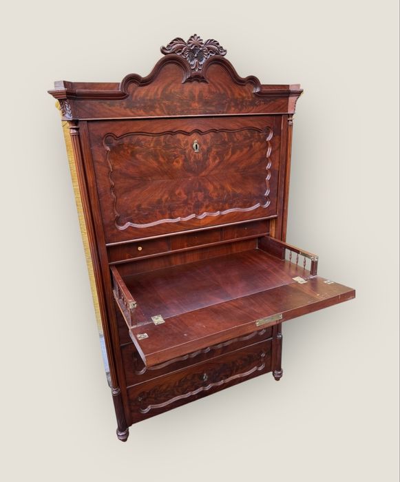 Credent cu servanta/birou/sertare lemn mahon