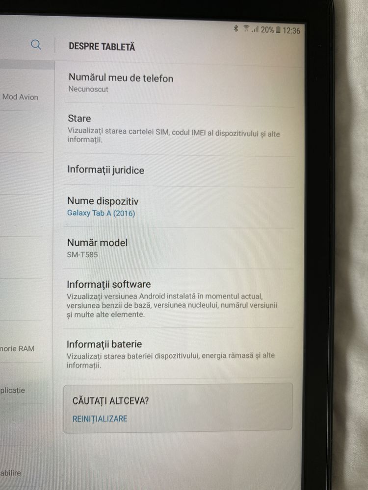 Vând tableta Samsung Galaxy Tab A(2916)