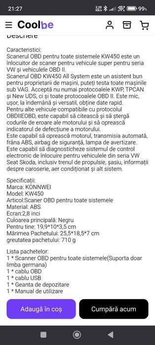 Diagnoza automobil VW,Audi,Seat,Skoda