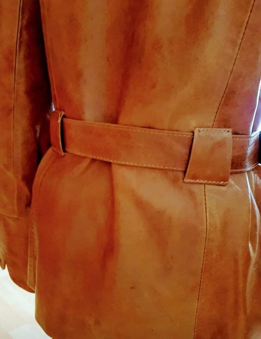 Jacheta piele naturala 100%,super model/maro cognak