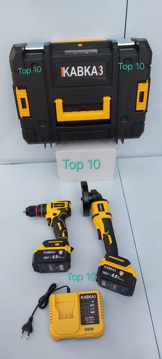 Акумулаторен ъглошлайф + винтоверт.