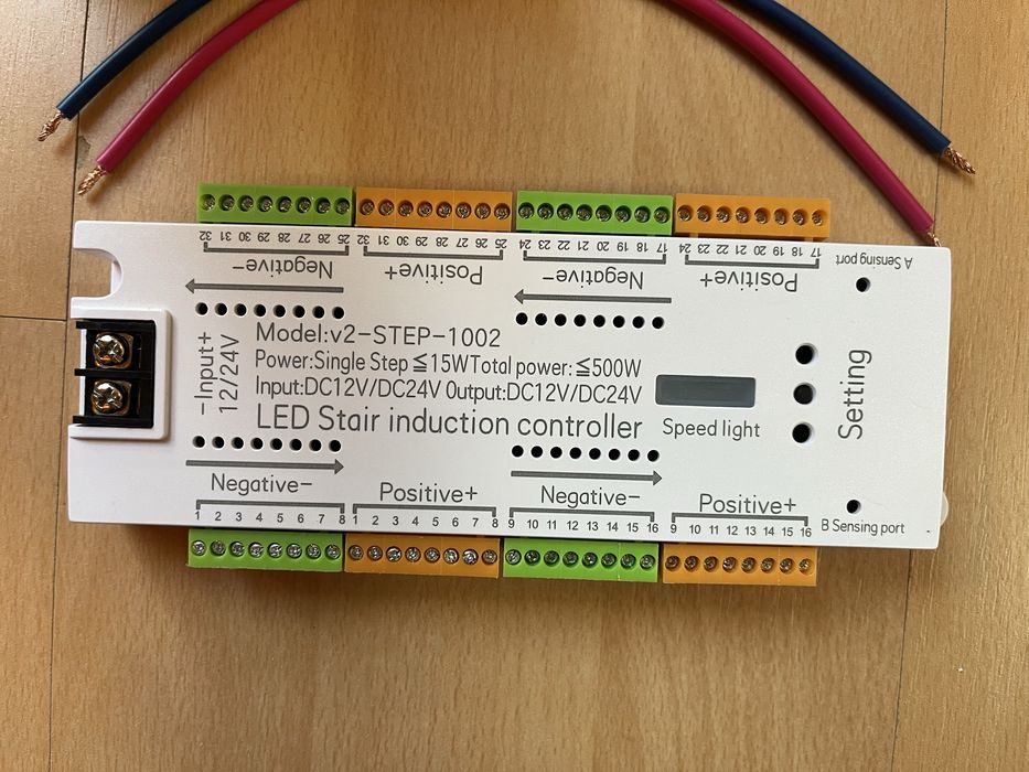 Controler iluminat LED scari 32 trepte cu 2 senzori de miscare