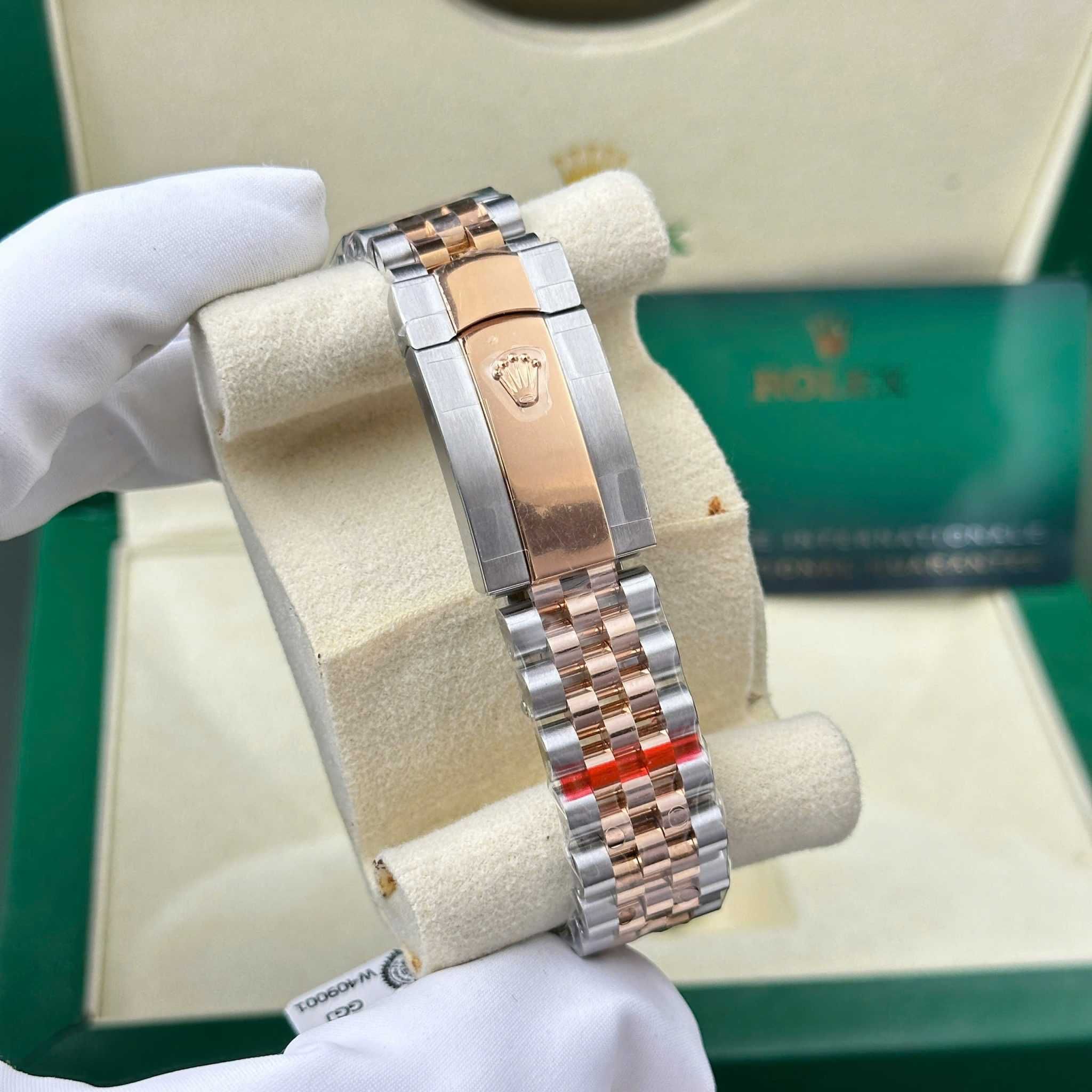Rolex Datejust 41mm сребро розово злато