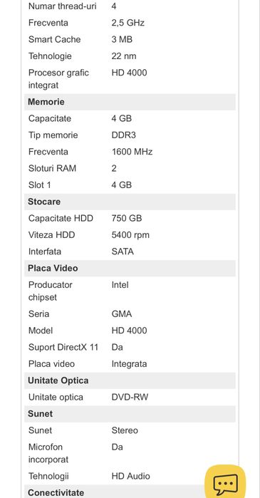 Laptop Toshiba 15.6'' Satellite Intel Core I3-2.5Ghz, 8GB, upgrade SSD