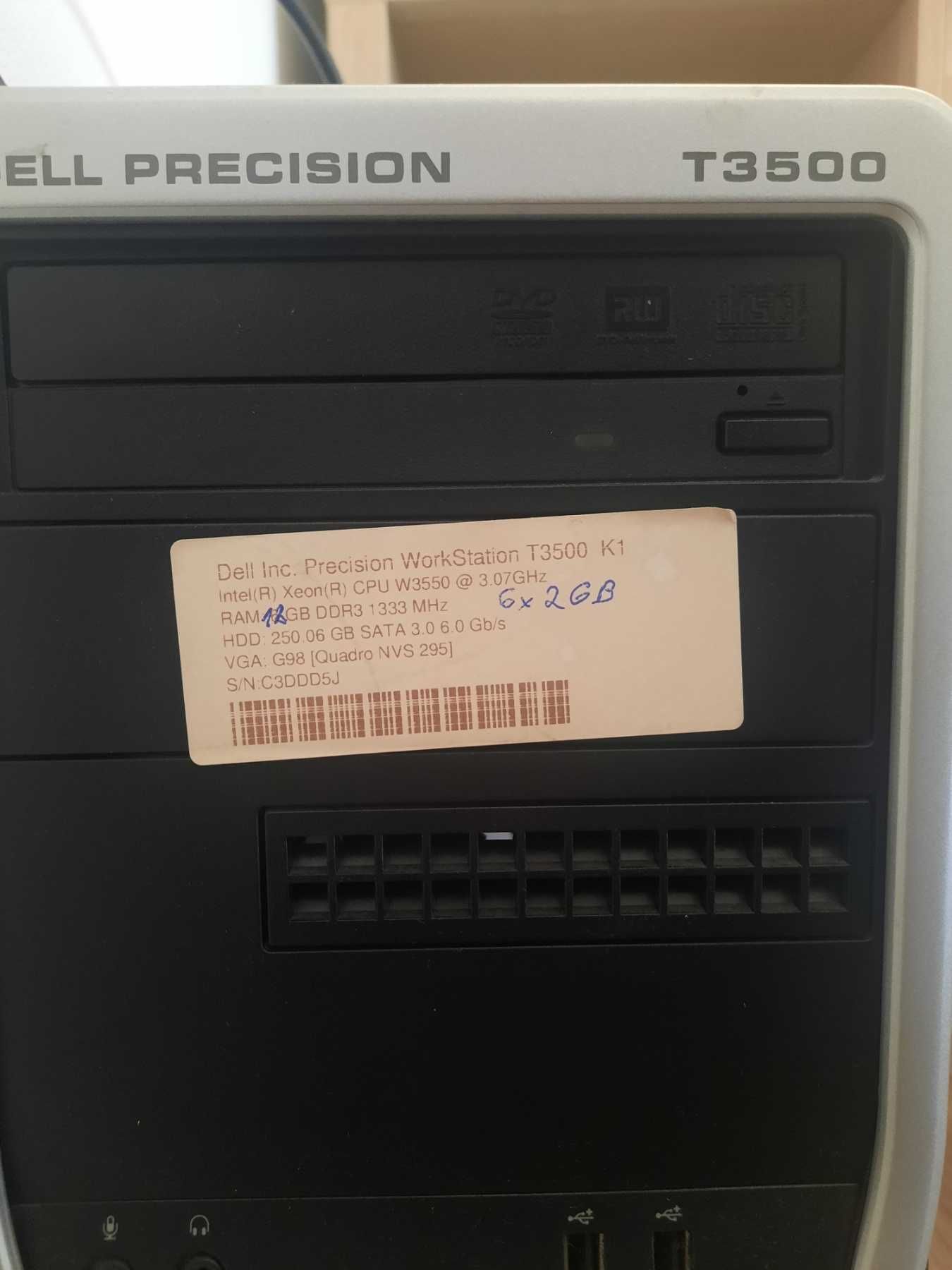 Компютър DELL Precision T3500 с процесор Intel Xeon с Windows