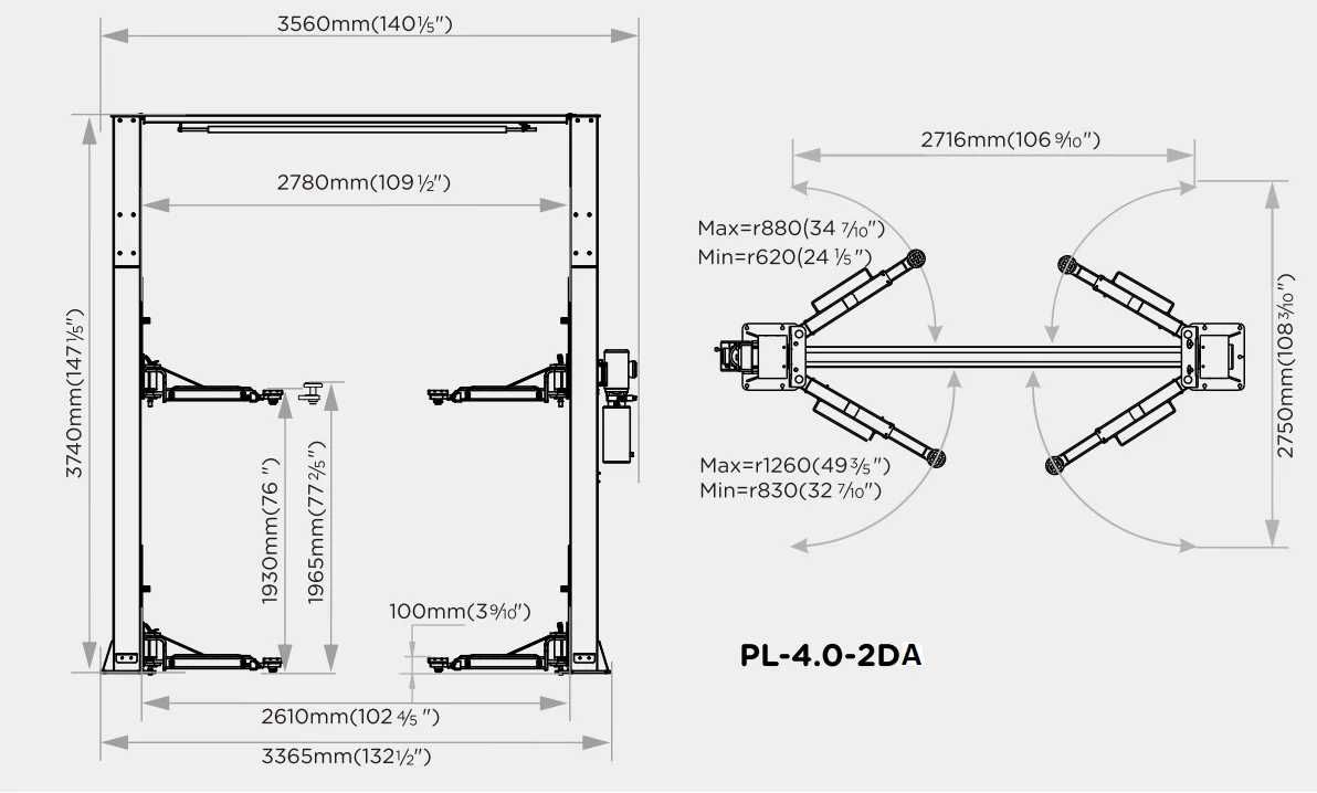 Автоподъемник Sillan PL-4.0-2DA