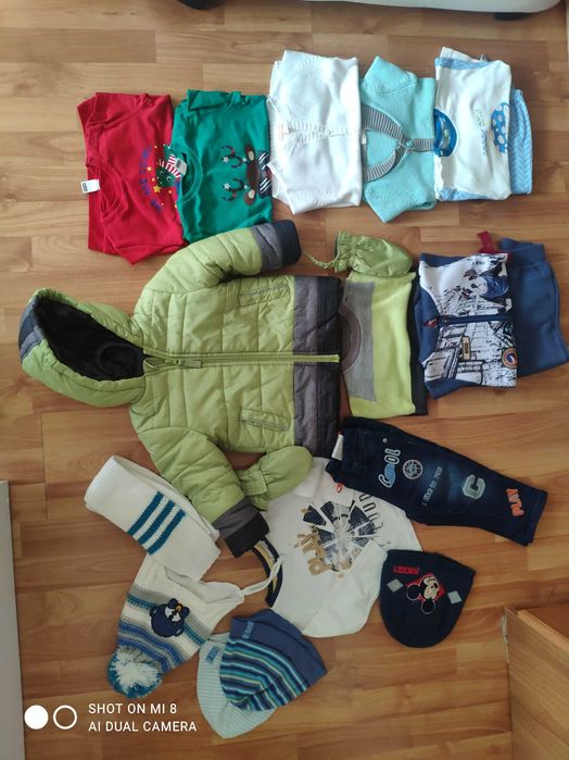 Детски дрешки и  зимно яке размер 80-86