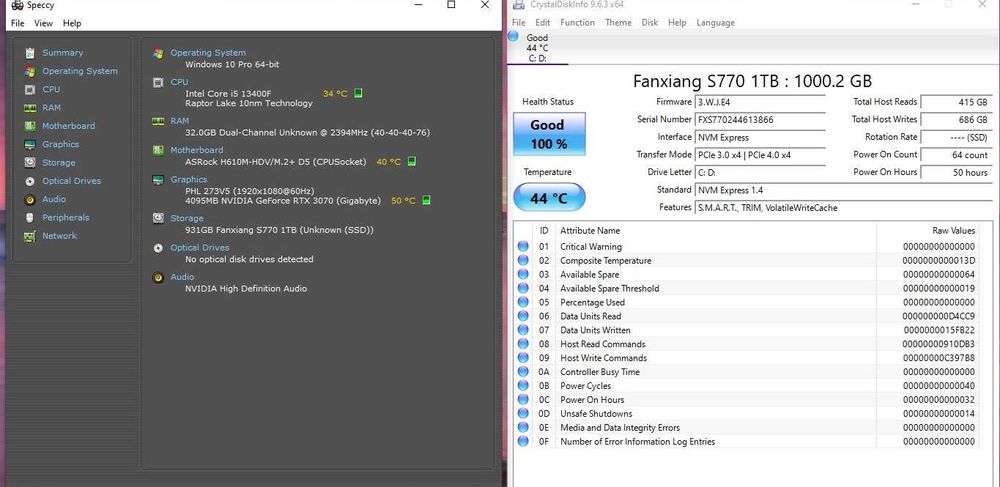 PC gaming i5 13400F/ RTX 3070 8GB/ 32 Gb RAM ddr 5/ SSD M2 1TB