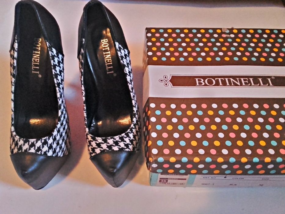Pantofi dama Botinelli noi nr 36,toc inalt 17 cm
