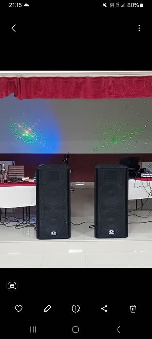 Boxe behringer cu difuzoare the box pe 15 țoli ca noi 2000w