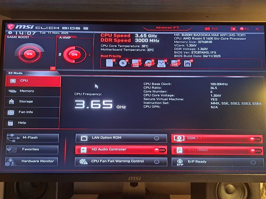 Desktop PC Gaming (R5 1600AF/ RX 5500 XT 8GB/ 32GB RAM)