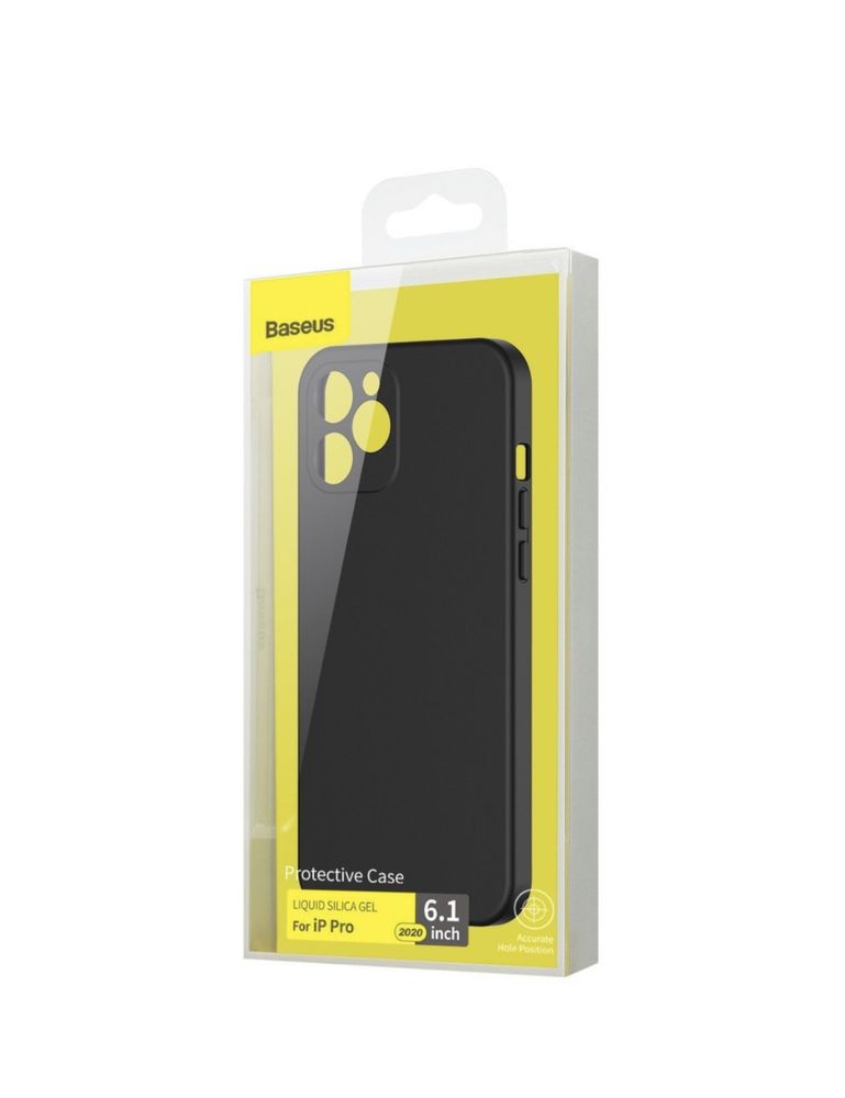 Husa pentru telefon Baseus cu silicagel pentru iPhone 12 Pro, Negru