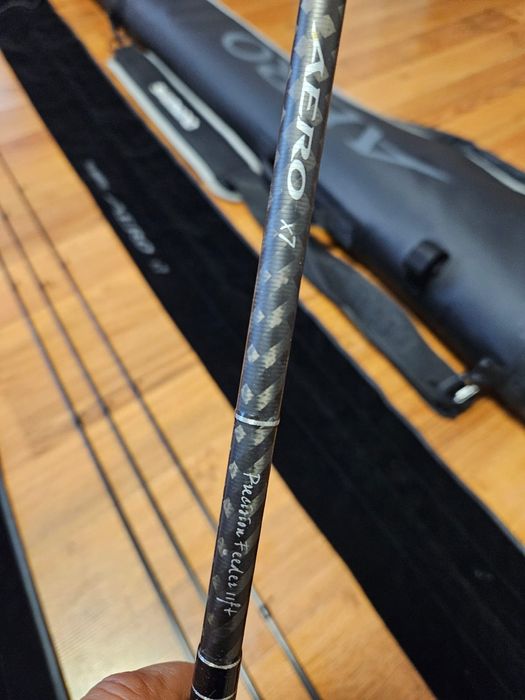 2 lansete shimano aero x7 precision 11ft, 3,35m și husa shimano aero