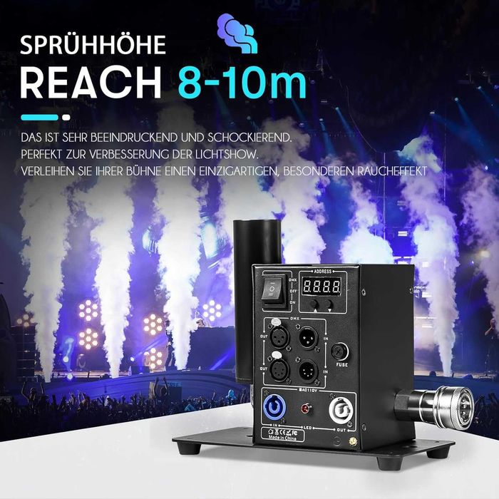 DMX Цифрова CO2 джет машина, машина за дим, професионален CO2 сценичен