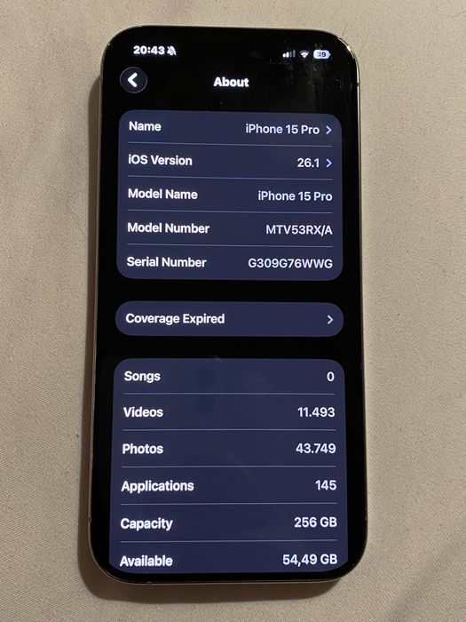 IPhone 15 PRO 256gb Neverlocked/90%