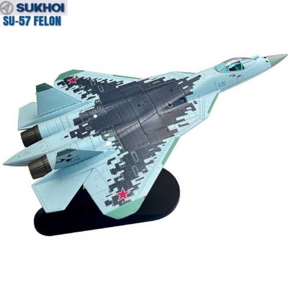 Macheta avion metalica SU-57 Felon scara 1:100 20cm