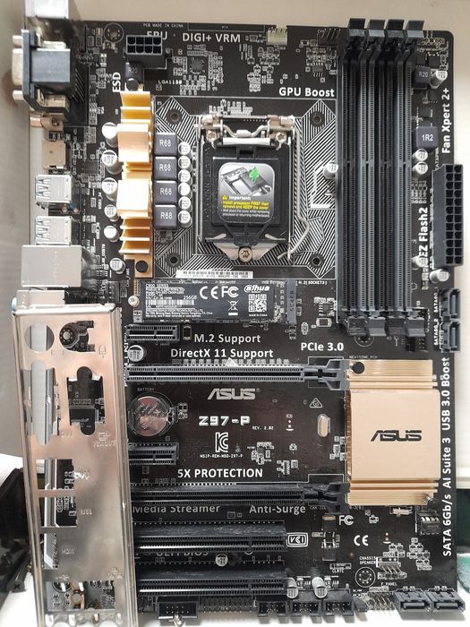 Материнская плата Asus Z97-P с процессором i7 4770