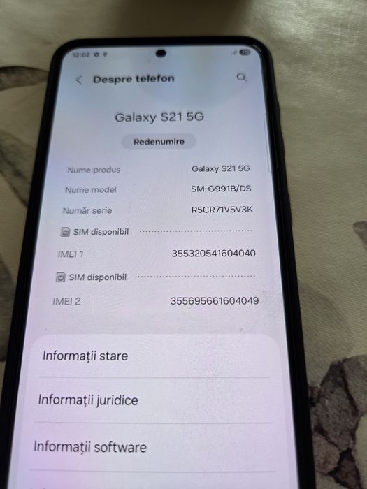 Vând telefon  Samsung  S 21 5G