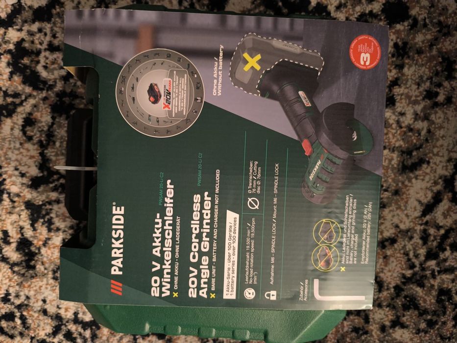 Polizor unghiular flex parkside acumulator baterie 20V