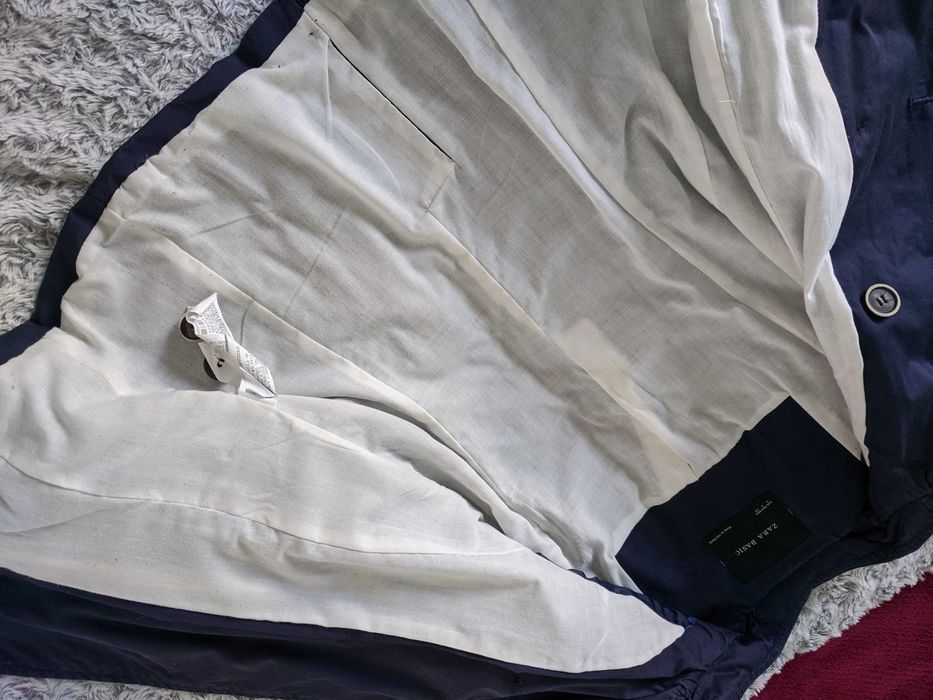 Trench albastru-bleumarin Zara, femei XS