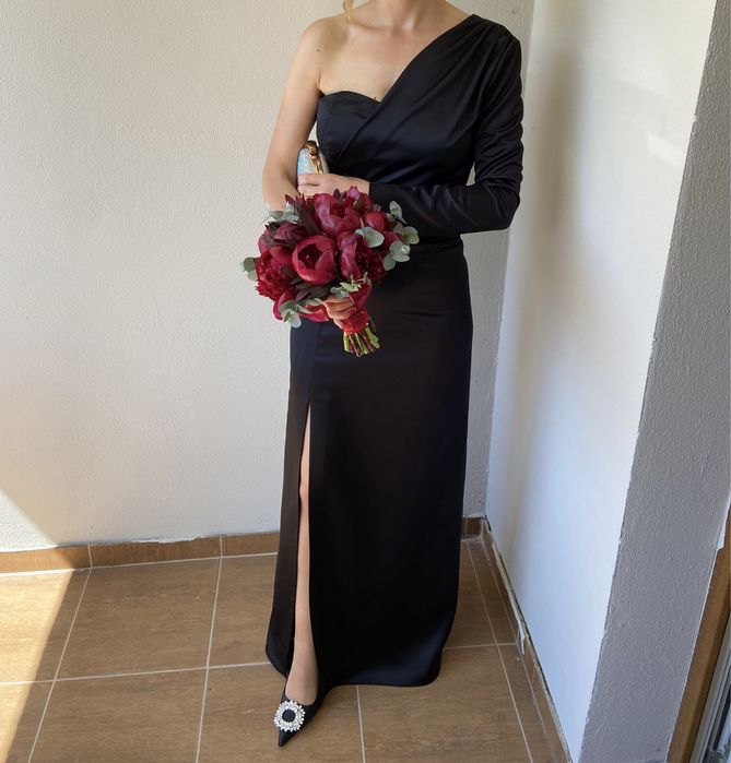 Rochie seara lunga neagra S