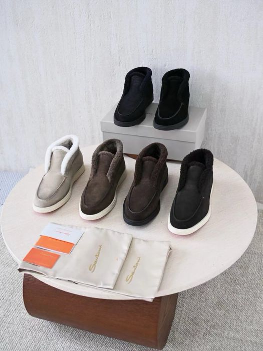 Мужские зимние лоферы от Santoni