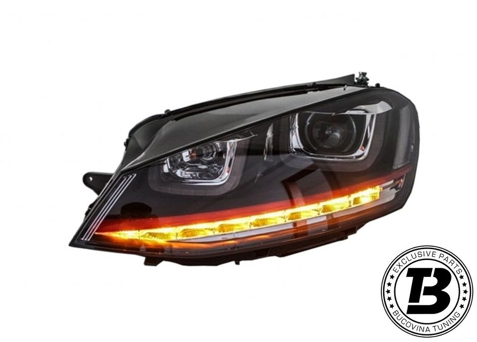 Faruri 3D LED compatibile cu VW Golf 7 VII GTI Design