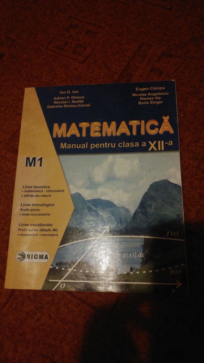 manual, carte matematica M1 Xll
