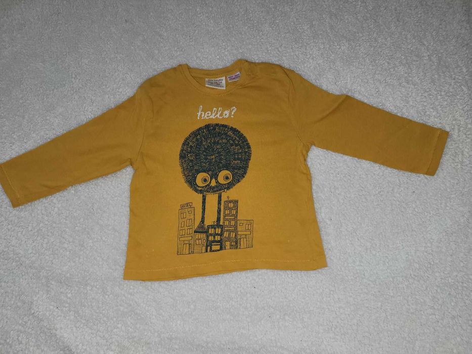 Лот от 9 Бебешки Блузки с Дълъг Ръкав - 12-18м